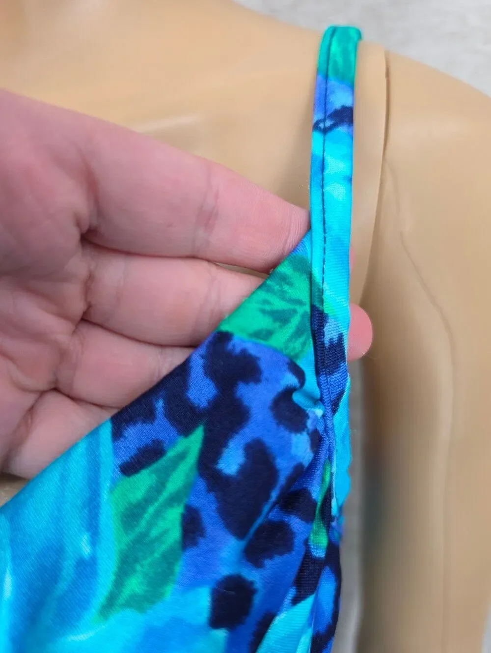 Vintage Blue Floral Underwire High-Waist Bikini Swimsuit